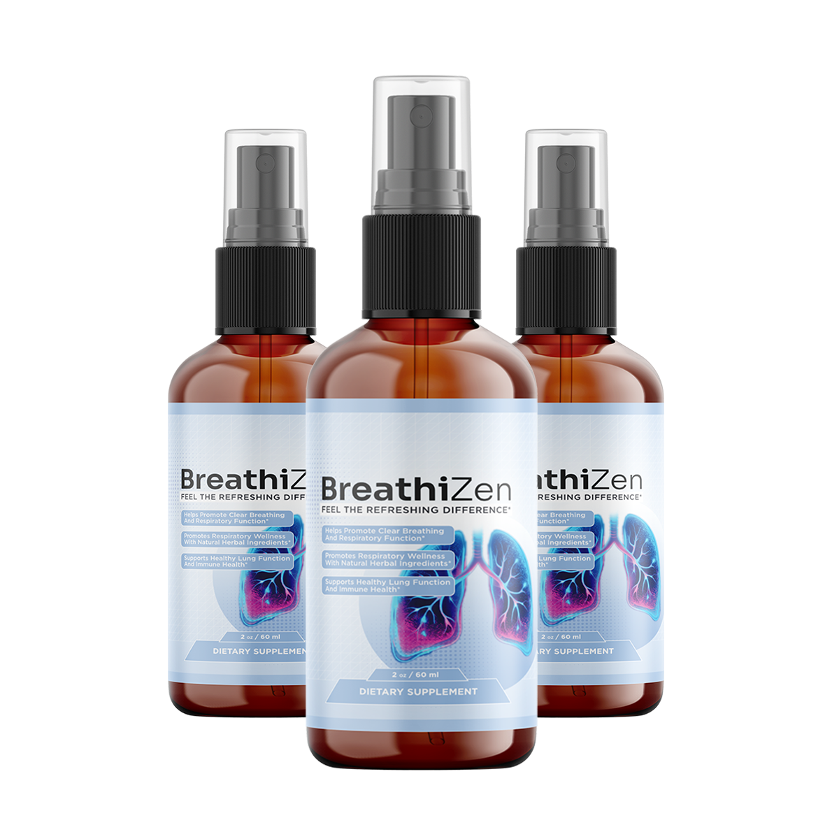 Three bottles of Breathizen